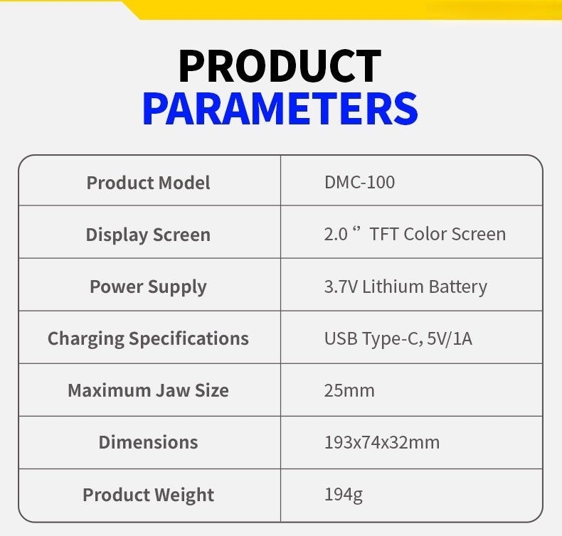FNIRSI DMC-100 DC AC Current Clamp Meter 10000 Count Digital Multimeter 600A Ammeter NCV Electrical Tools - Image 4