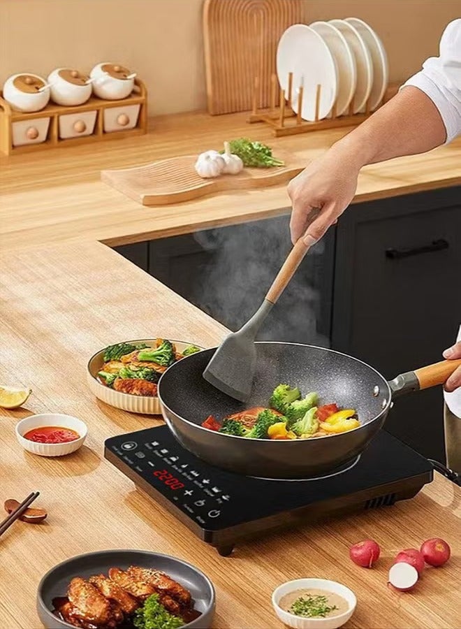 ميون طباخ الحث، موقد سطح الطاولة، طباخ الحث المحمول، لوحة تحكم تعمل باللمس الذكية، منخفض الضوضاء، مناسب للمنزل والسفر. - Image 3
