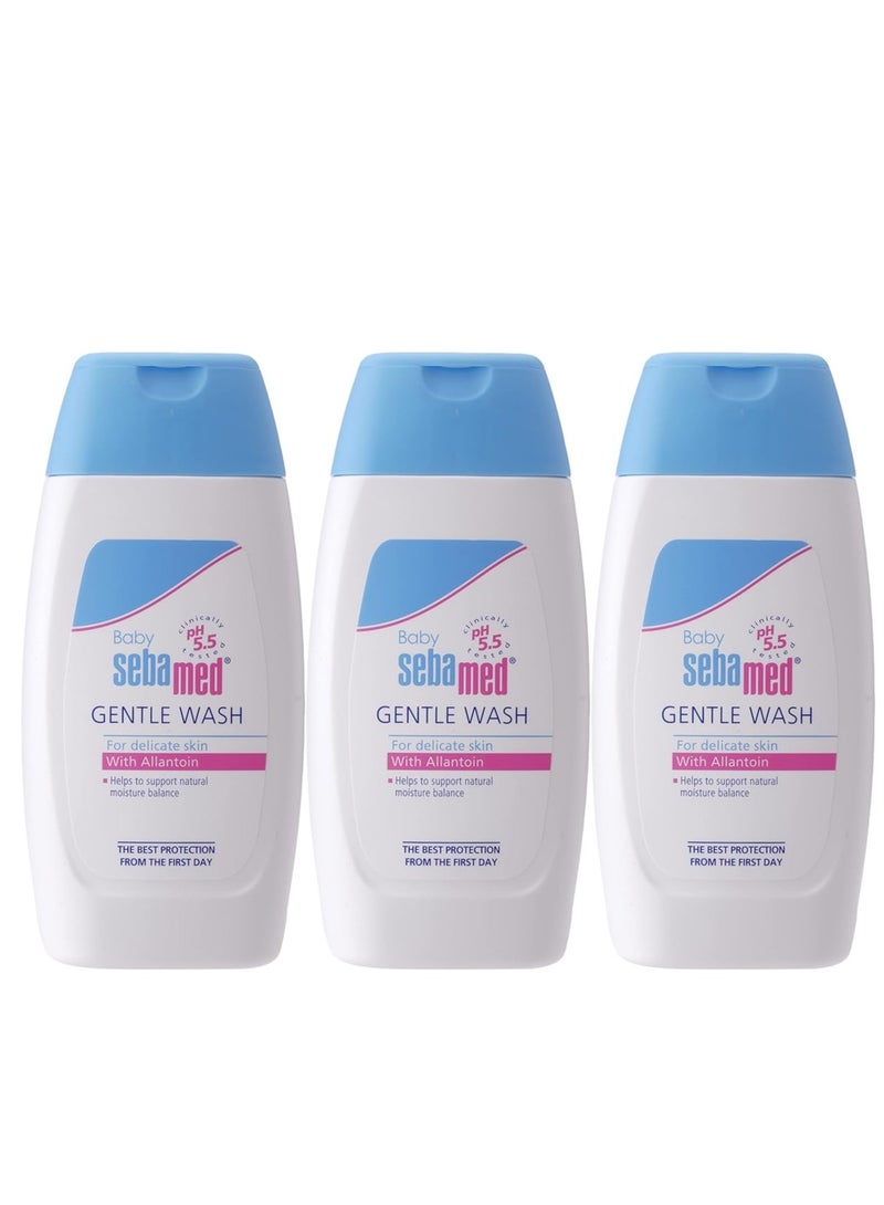 Sebamed Pack Of 3 Baby Gentle Wash With Allantoin 200 ML - Image 1