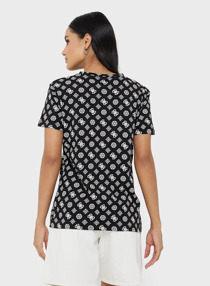 جس Gloria Peony Short Sleeve  T-Shirt