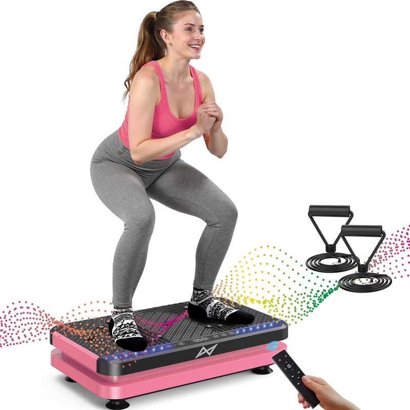 AXV Vibration Plate Fitness Platform Exercise Machine Vibrating Shaking Full Body Shaker Workout Vibrate Stand Shake Board Sport Gym for Weight Loss Fat Burner for Women Men - Image 1