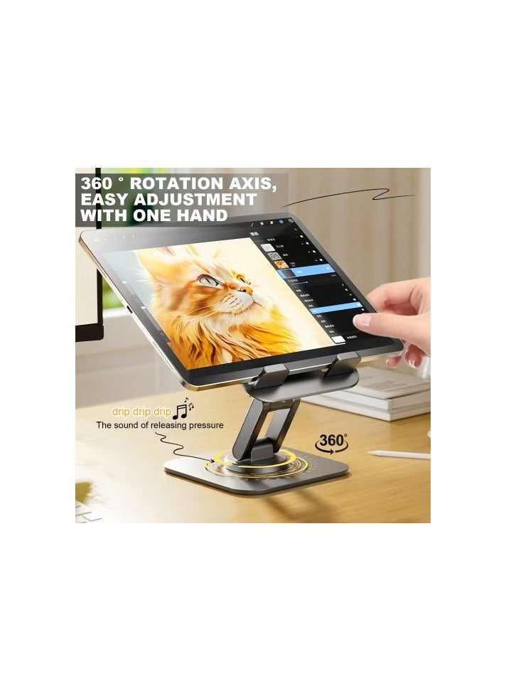 Adjustable Metal Phone Stand – Foldable Desk Holder with Anti-Slip Base for Smartphones and Tablets – Portable and Height Adjustable - Image 2