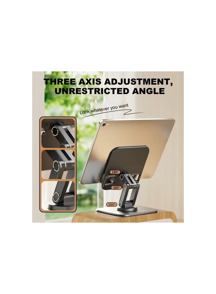 Adjustable Metal Phone Stand – Foldable Desk Holder with Anti-Slip Base for Smartphones and Tablets – Portable and Height Adjustable - Image 3