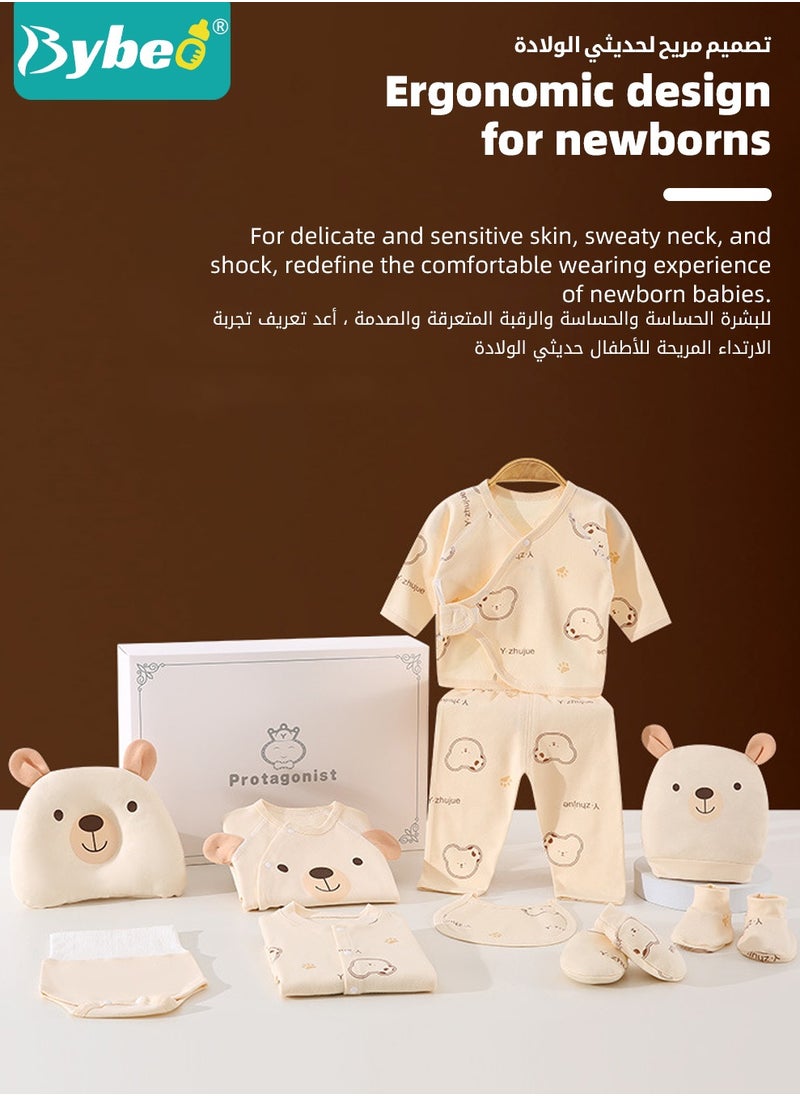 Bybeo 25PCS Newborn Baby Gift Set, Newborn Layette Gift Set for Boys and Girls, Babies Essential Clothes Accessories with Baby Blanket, 100% Premium Cotton, for Spring Summer Autumn Winter  - Image 3