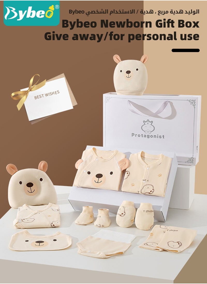 Bybeo 25PCS Newborn Baby Gift Set, Newborn Layette Gift Set for Boys and Girls, Babies Essential Clothes Accessories with Baby Blanket, 100% Premium Cotton, for Spring Summer Autumn Winter  - Image 4