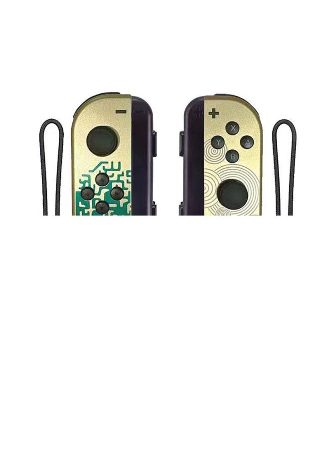 Generic NS Switch Handle JOYCON Wireless Handle Left And Right Handle NS Bluetooth Vibration Somatosensory Game-Product Color:Tears Of The Kingdom Gold (supports Fitness Rings)  - Image 1