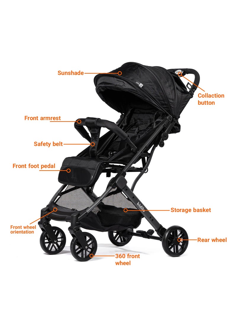 Kidilo Baby Stroller | Lightweight, Comfortable, Foldable Stroller for Infants & Toddlers | Perfect Baby Travel Gear, Umbrella Stroller - Image 3