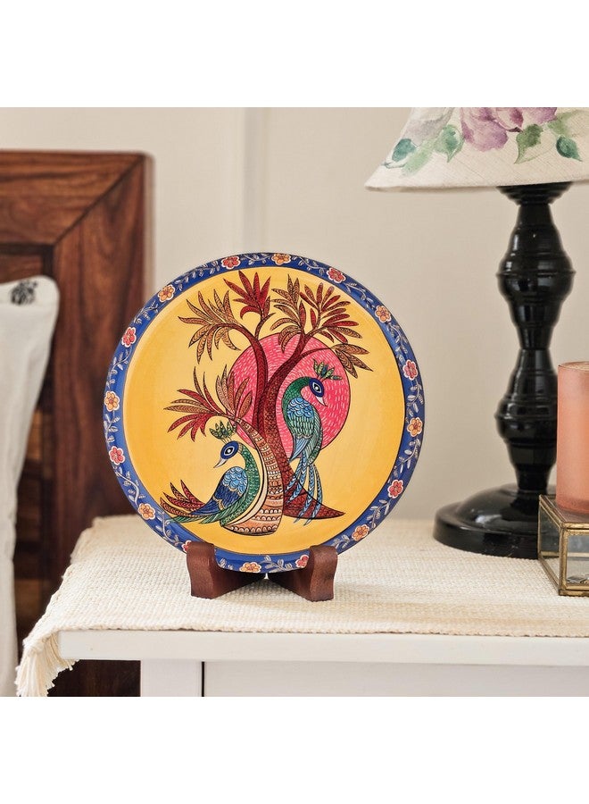 RITUALISTIC Gondh Single Wall Plate for Home Decoration with 10 Inch Stand | Wall Arts For Living Room, Bedroom and Office Decor | Aesthetic Room Decor Items | Wall Hanging Showpiece | Home Décor - Image 5