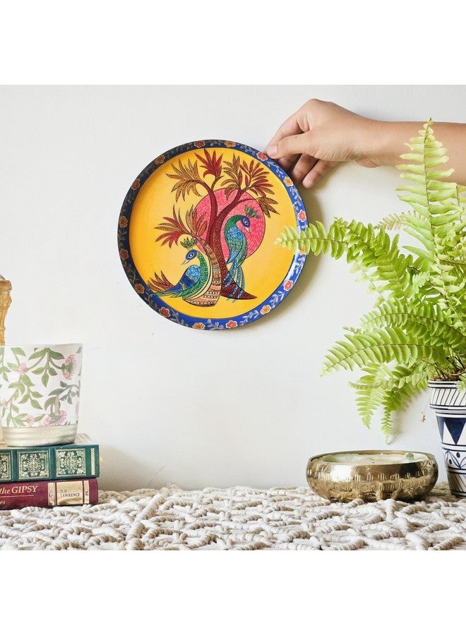 RITUALISTIC Gondh Single Wall Plate for Home Decoration with 10 Inch Stand | Wall Arts For Living Room, Bedroom and Office Decor | Aesthetic Room Decor Items | Wall Hanging Showpiece | Home Décor - Image 2