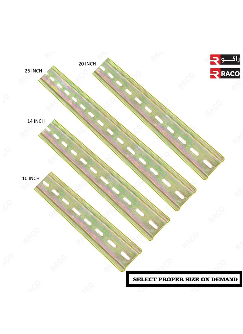 RACO - MCB Mounting: DB Rail DIN Rail Slotted Iron Mounting Guide - Image 1