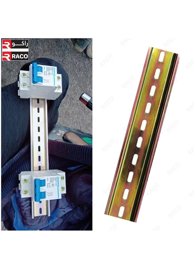 RACO - MCB Mounting: DB Rail DIN Rail Slotted Iron Mounting Guide - Image 1