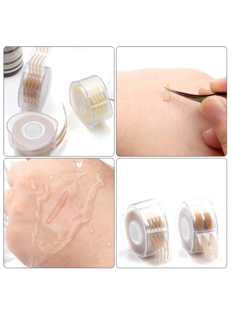 Double Eyelid Stickers 1200 Pairs One Side Natural Invisible Eyelid Tape Stickers Waterproof Breathable Self Adhesive Eye Lid Lift Strip for Uneven Mono and  Droopy Hooded Eyelids - Image 2