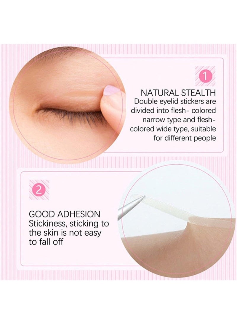 Double Eyelid Stickers 1200 Pairs One Side Natural Invisible Eyelid Tape Stickers Waterproof Breathable Self Adhesive Eye Lid Lift Strip for Uneven Mono and  Droopy Hooded Eyelids - Image 3