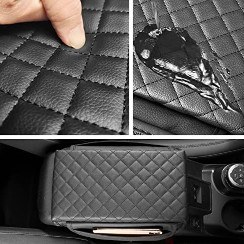 Center Console Armrest Cover for Ford Bronco Accessories 2021 2022 2023 2024 2025 2026 2/4-Door with Leather Side Pockets Interior Accessories Prevent Scratching - Image 4