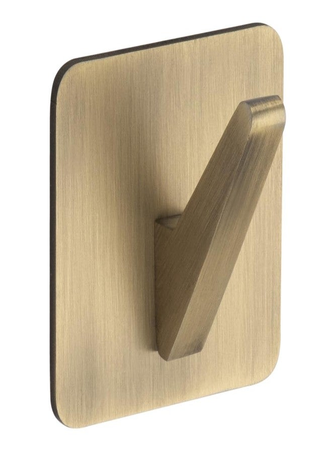 Allied Stainless Steel Self Adhesive Wall Hook Square Shaped for kichen, Bathroom, Cabinet, Towel, Utensils, Key - Waterproof and Rustproof | Code - 718 (Pack of 4, Brass Antique) - Image 2