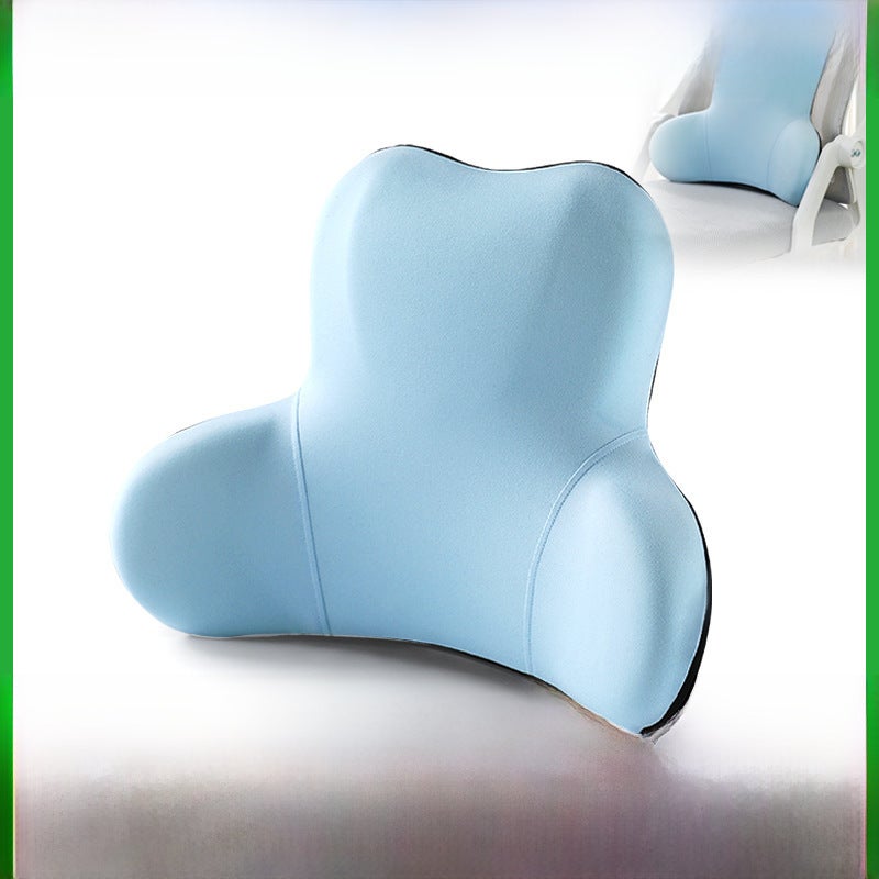 Lumbar Support Pillow 43*10*33cm Pink - Memory Foam Material Ergonomic Design Portable Lumbar Pillow for Office Chairs Car Seats Daily Seating - Image 2