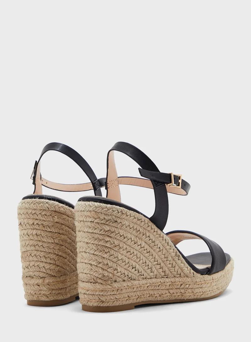 ELLA Ankle Strap Wedge Sandal