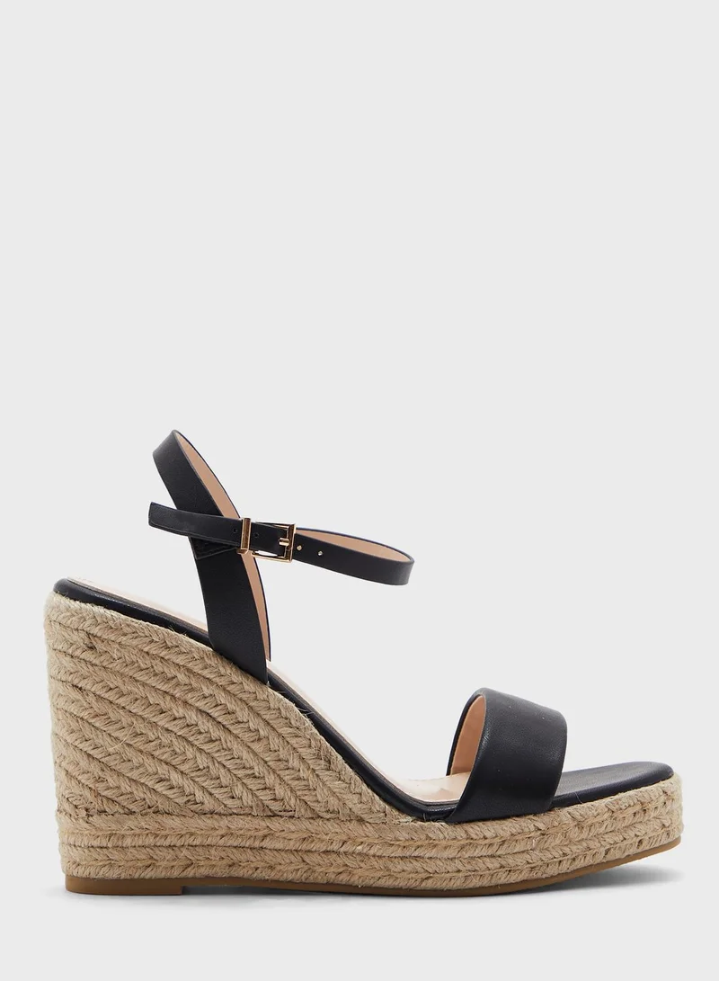 ELLA Ankle Strap Wedge Sandal