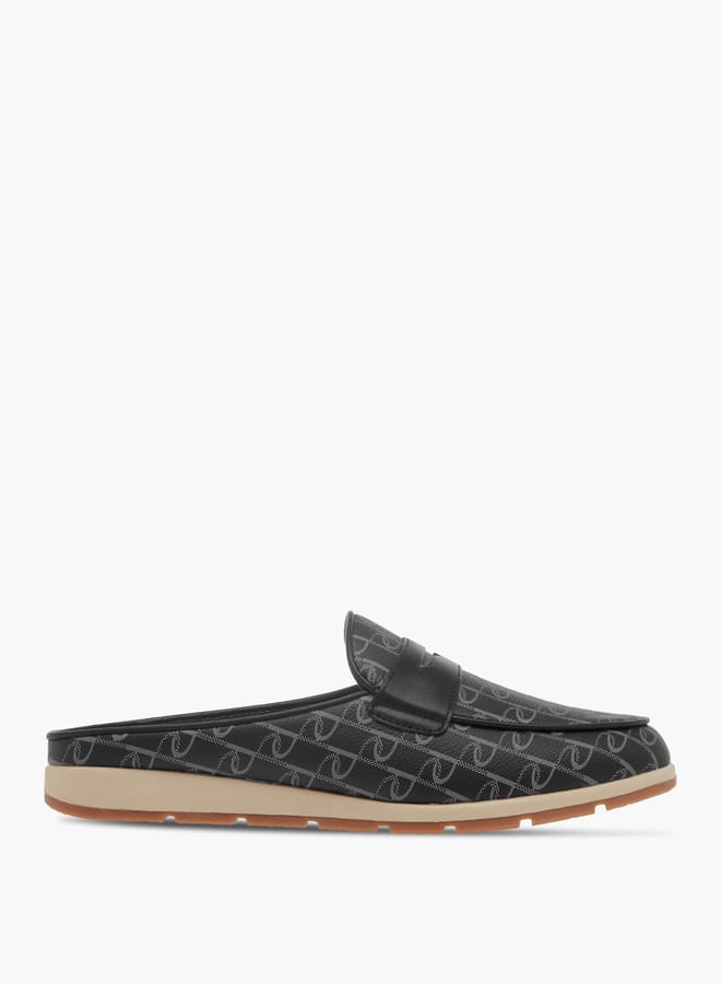 Paprika Women Monogram Print Slip-On Mules  - Image 3