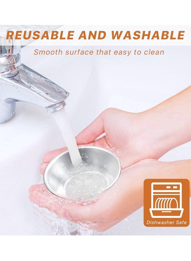 مجموعة من 10 قوالب تارت بيض من الألومنيوم، قوالب حلوى غير لاصقة قابلة لإعادة الاستخدام - Image 4