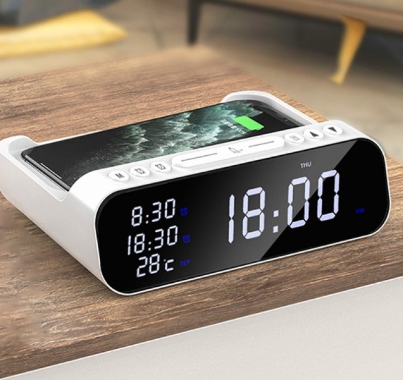 Digital Alarm Clock with Wireless Charger - Image 4