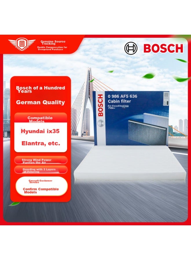 Bosch Single-effect Air Conditioning Filter 5636 For Hyundai Ix35, Elantra, Mistra, Yuna, Xingda, Ix25, Kia Kx3, And Zhirun - Image 1