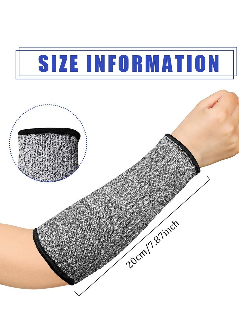 SYOSI Anti cutting Arm Sleeves, Level 5 Safety Protection Anti bite Wrist Sleeves Protector Heat Resistant for Women Men Cooking Gardening, Etc (3 Pairs Blue Gray Black)  - Image 4