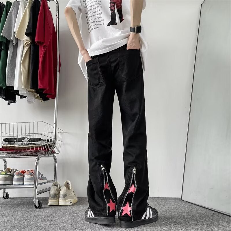 Unisex Classic Denim Jeans Loose Fit Daily Outdoor Wear - Image 1