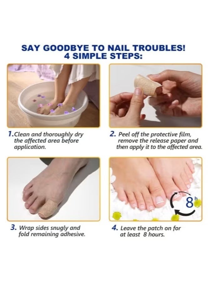 Sefudun Toenail Fungus Treatment Extra Strength - 32 Pcs Fungal Nail Patches, Nail Repair for Damaged Nails, Overnight Renewal for Men and Women - Image 5