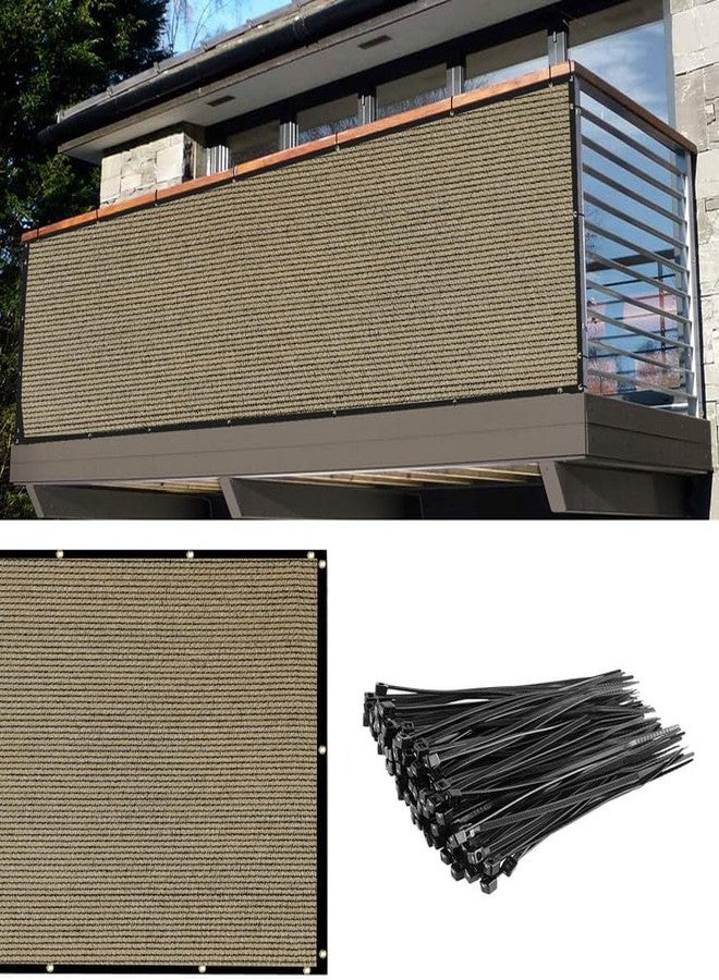 GREEN DECOR HDPE Fabric with Polyester Band Baby Kids Safety Net Protector for Balcony & Staircase Railing Guard,Baby Safety Products for Indoor&Outdoor(BeigeBlack Color, 0.90X3 MTR) - Image 4