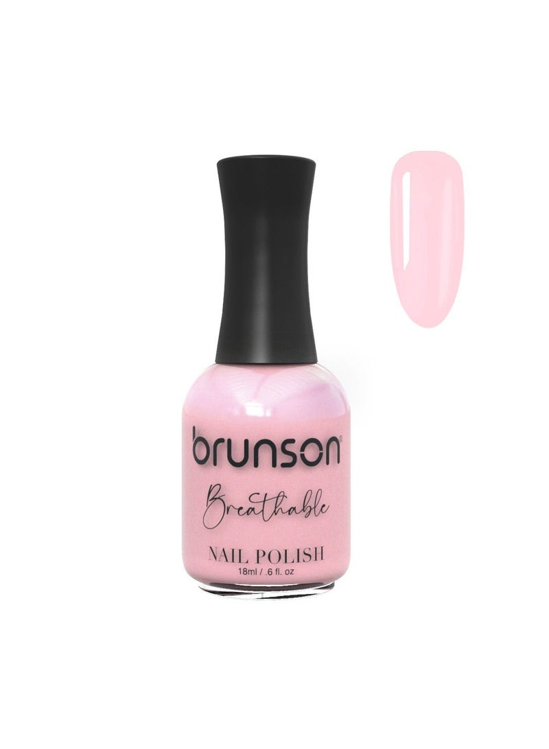 Brunson breathable nail polish halal nail lacquer wudu friendly quick dry long lasting but easy peel off glossy shine water based nail paint 18ml