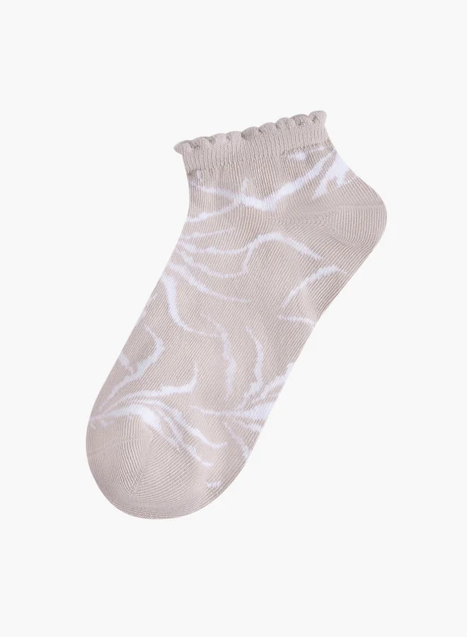 Celeste Printed Ankle Length Socks - Set of 5