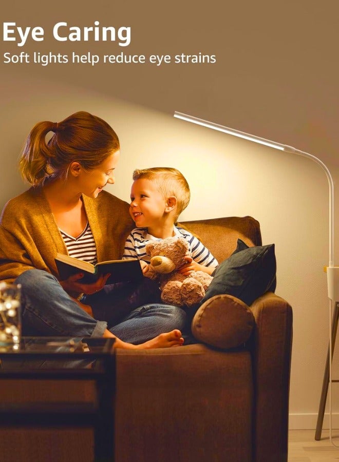 تشيس اب مصباح مكتب بمشبك، مرن قابل للتعديل، أبيض دافئ، ضوء أبيض طبيعي وأبيض بارد، 460 لومن، 10 سطوع، مصباح بمشبك USB قابل للتعتيم، مصباح قراءة، مصباح دراسة للطلاب، أبيض - Image 2