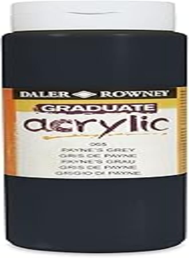 Daler Rowney 123500065 Graduate Acrylic Color, 500 ml - Paynes Grey
