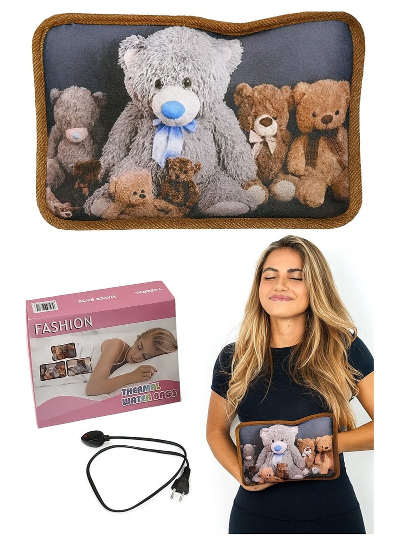 أداك وسادة تسخين كهربائية، كيس جل حراري لتخفيف الآلام، مثالي للتشنجات وآلام الرقبة والكتف، كيس لزجاجة الماء الساخن، متوفر بتصميمات وألوان متنوعة. - Image 1