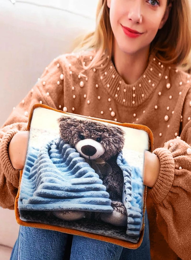 أداك وسادة تسخين كهربائية، كيس جل حراري لتخفيف الآلام، مثالي للتشنجات وآلام الرقبة والكتف، كيس لزجاجة الماء الساخن، متوفر بتصميمات وألوان متنوعة. - Image 2