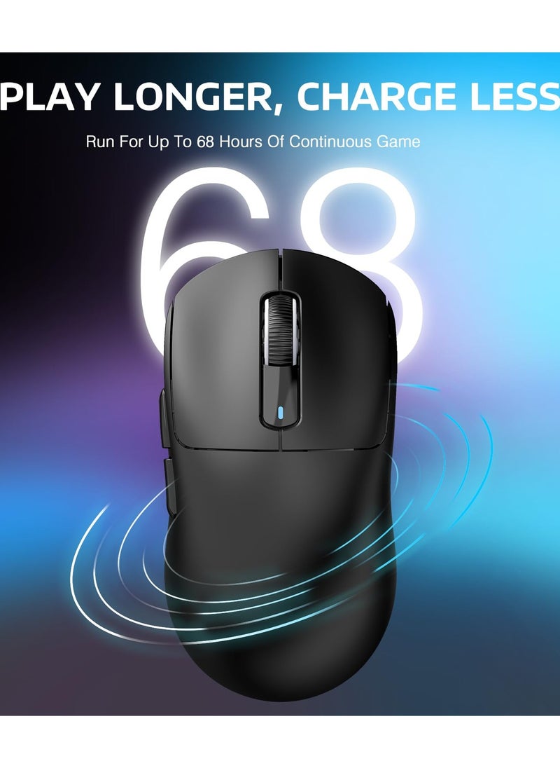 Attack Shark - X3PRO 4K/8K Lightweight Wireless Gaming Mouse with Tri-Mode(Wired/2.4GHz/BT),PAW3395 Optical Sensor,26K DPI,Kailh GM8.0 Switch,Long Battery,7 Buttons for PC/Laptop/Win/Mac - Image 1