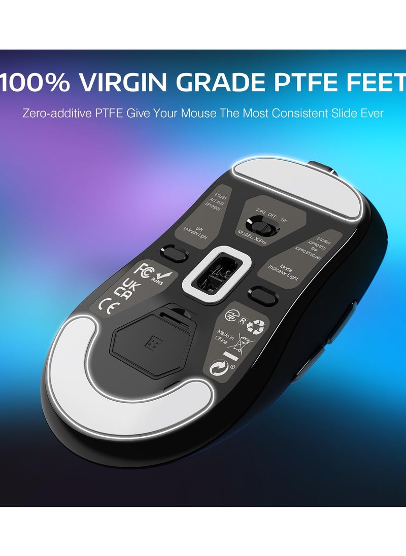 Attack Shark - X3PRO 4K/8K Lightweight Wireless Gaming Mouse with Tri-Mode(Wired/2.4GHz/BT),PAW3395 Optical Sensor,26K DPI,Kailh GM8.0 Switch,Long Battery,7 Buttons for PC/Laptop/Win/Mac - Image 1