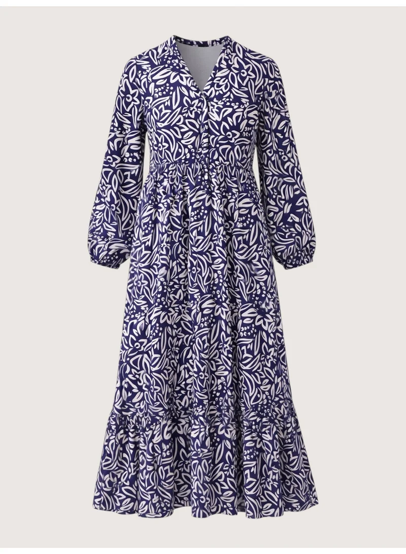 Victor And Jane  Floral Maxi Dress with Button Front for Women | Best Price UAE