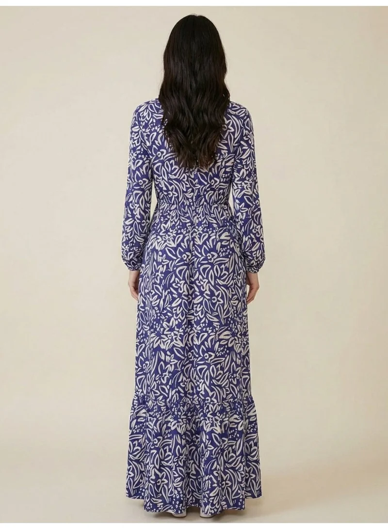 Victor And Jane  Floral Maxi Dress with Button Front for Women | Best Price UAE