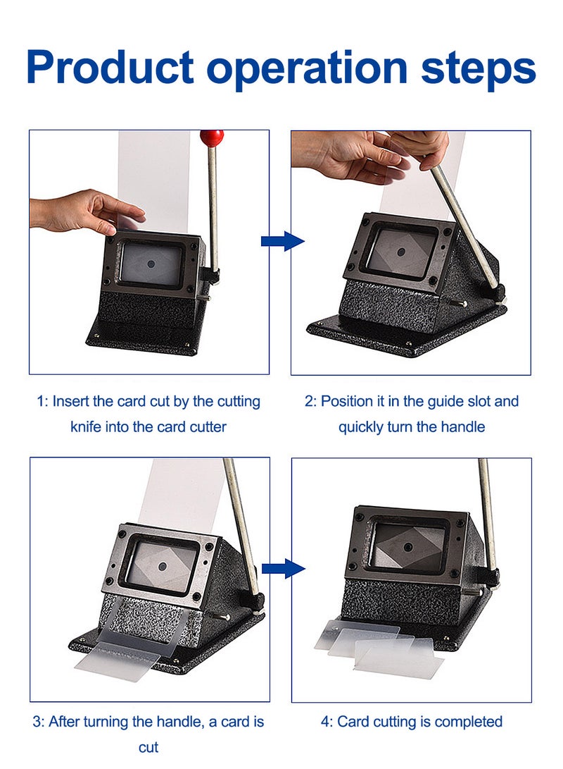 كيدل قاطعة بطاقات PVC متينة - آلة قص احترافية بزوايا مستديرة لبطاقات العمل والهوية وبطاقات PVC | قاعدة فولاذية متينة 210 | سُمك 0.76 مم | قاطعة يدوية دقيقة (قياسية 86 × 54 مم) - Image 4