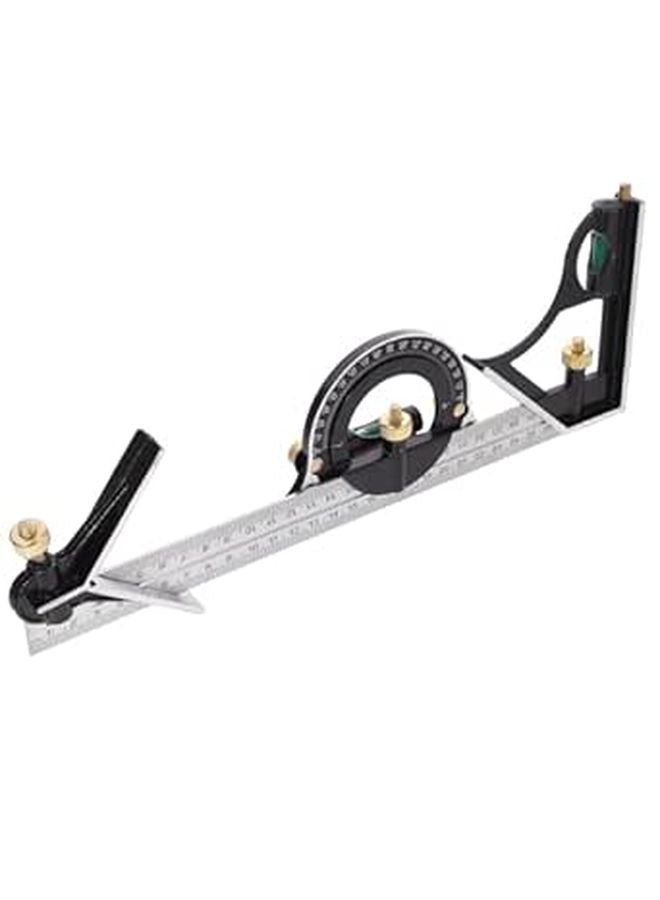 Stainless Steel Multi Function Angle Ruler Set 3 Pcs 300mm For Carpentry Construction - Image 1