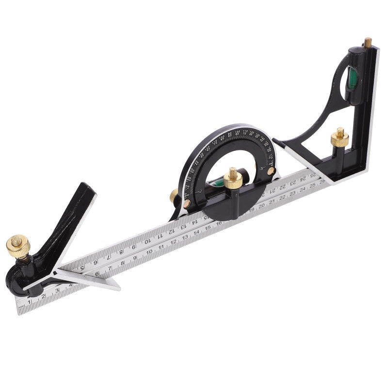Stainless Steel Multi Function Angle Ruler Set 3 Pcs 300mm For Carpentry Construction - Image 2