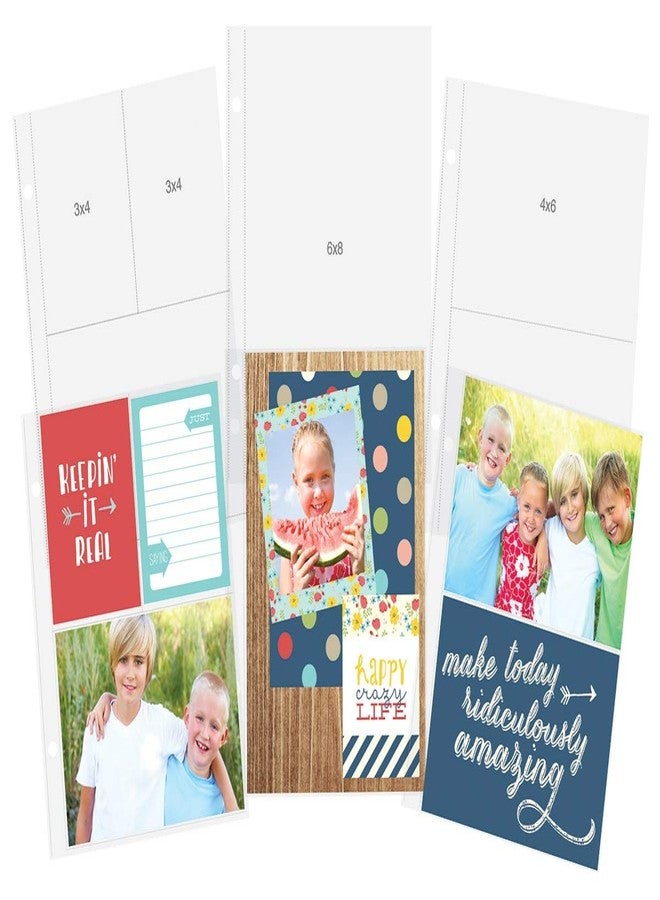 Simple Stories Sn@p Pocket Pages For 6"X8" Binders 12/Pkg, Variety Pack - Image 2