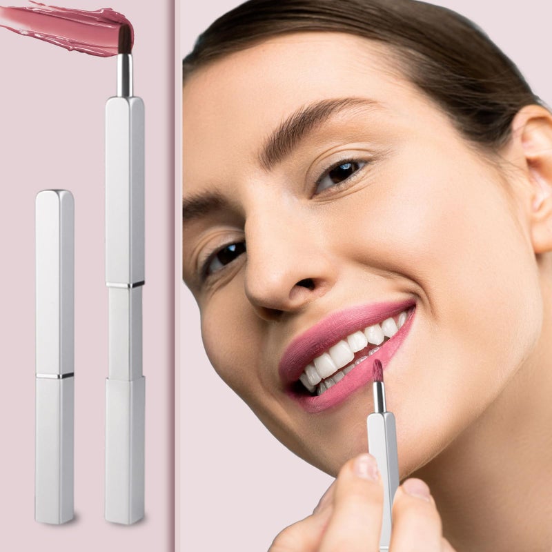 Ideal Swan Lip Applicator Brush - 3 Pack Exquisite Professional Dustproof Retractable Lip Brush - Makeup Lipstick Lip Gloss Applicators (Black, Silver and Jewelry Red) - Image 5