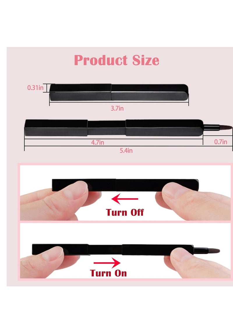 Ideal Swan Lip Applicator Brush - 3 Pack Exquisite Professional Dustproof Retractable Lip Brush - Makeup Lipstick Lip Gloss Applicators (Black, Silver and Jewelry Red)  - Image 4