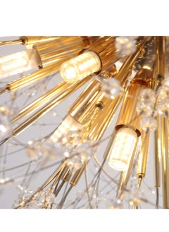 GEADI 6 Head Gold Dandelion Crystal Ceiling Lamp G9 LED 3000K Living Room Bedroom Dining Room Lamps  - Image 5