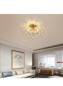 GEADI 6 Head Gold Dandelion Crystal Ceiling Lamp G9 LED 3000K Living Room Bedroom Dining Room Lamps  - Image 2
