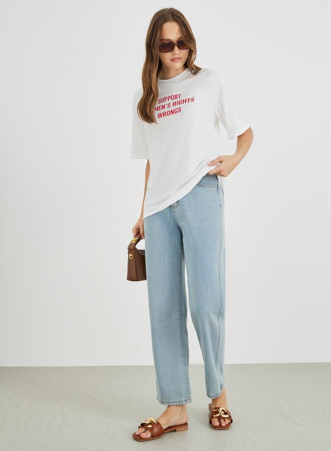 Take Two Slogan Print Regular Fit T-Shirt - Image 2