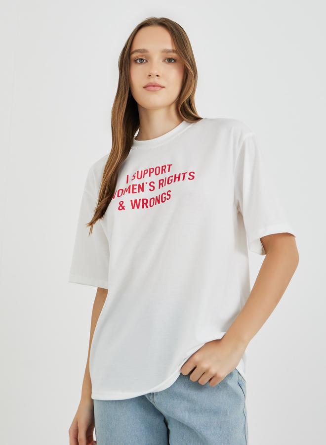 Take Two Slogan Print Regular Fit T-Shirt - Image 1